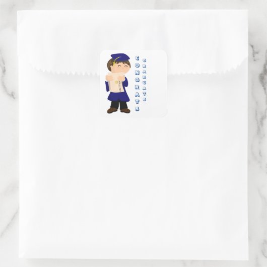 Afstuderen Boy Sticker (Tas)