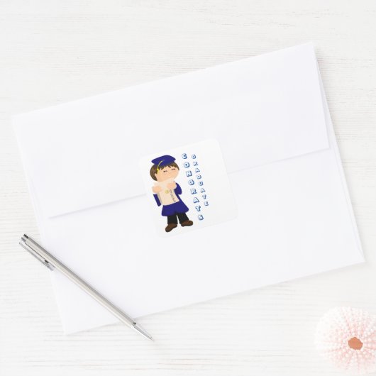 Afstuderen Boy Sticker (Envelop)