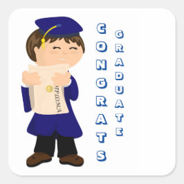Afstuderen Boy Sticker