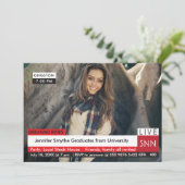 Afstuderen Breaking News TV Fab Kaart (Staand voorkant)