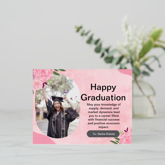 "Afstuderen Briefkaart (Staand Voorkant)