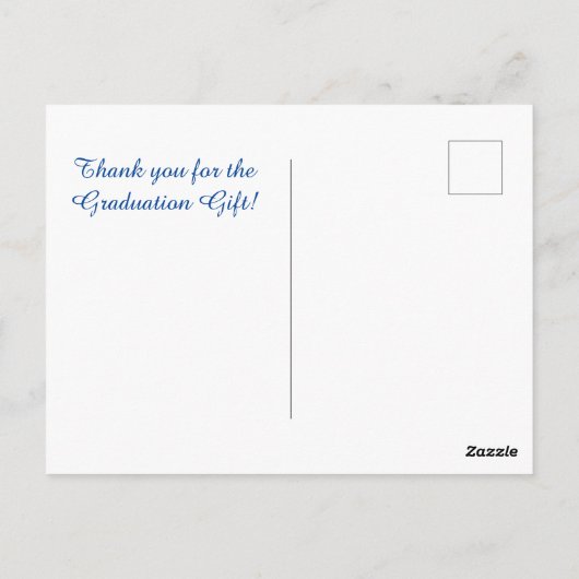 Afstuderen Briefkaarten Blauw en wit (Achterkant)