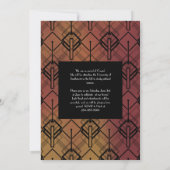 Afstuderen Bronze Art Deco Black kondiging Kaart (Achterkant)