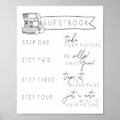 Afstuderen, bruiloft, Instant Photo Guestbook Sign Poster (Voorkant)