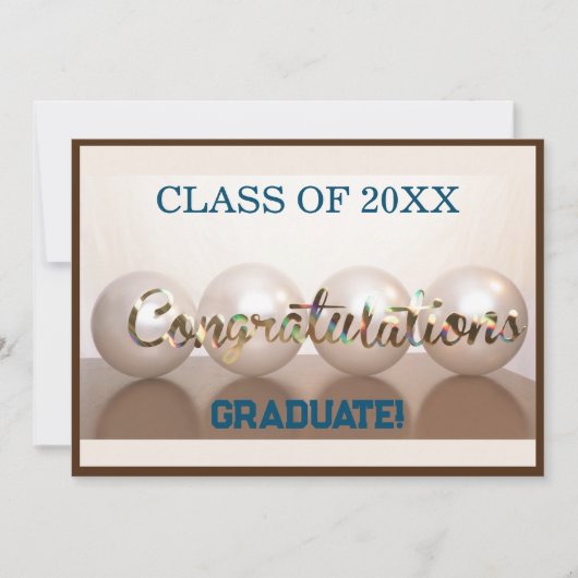 Afstuderen Bruin Gefeliciteerd met het Afstuderen Kaart (Voorkant)