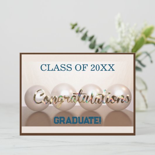 Afstuderen Bruin Gefeliciteerd met het Afstuderen Kaart (Staand voorkant)