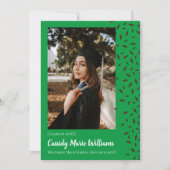 Afstuderen bruin groene Confetti Kaart (Voorkant)