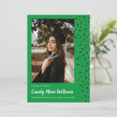Afstuderen bruin groene Confetti Kaart (Staand voorkant)