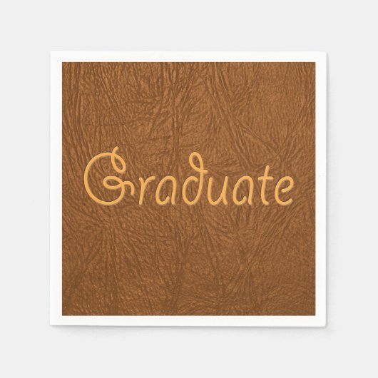 Afstuderen bruin Koeienhuid leder textuur Servet (Voorkant)