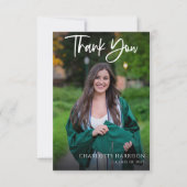 Afstuderen budgetvriendelijk script foto bedankkaart (Voorkant)