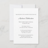 Afstuderen budgetzwart/wit script foto's kaart (Achterkant)