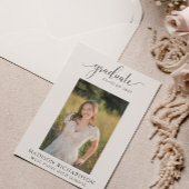 Afstuderen budgetzwart/wit script foto's kaart