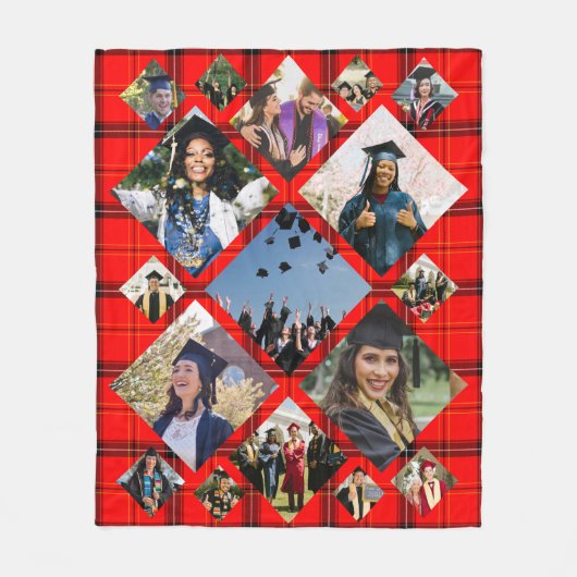 Afstuderen Buffalo fotocollage Fleece Deken (Voorkant)