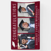 Afstuderen Burgundy Foto Welkom Spandoek (Verticaal)