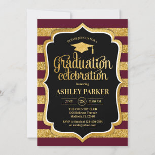 Afstuderen - Burgundy Gold Black Kaart