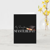 Afstuderen cadeau Mijn dochter beheerst het! Kaart (Gele Bloem)