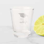 Afstuderen Cadeaudoos voor zwarte afmeting Shot Glas (Achterkant)