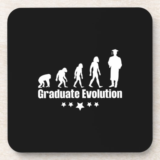 Afstuderen Cadeaus | Afstuderen evolutie Bier Onderzetter (Voorkant)