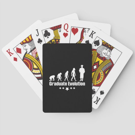 Afstuderen Cadeaus | Afstuderen evolutie Pokerkaarten (Achterkant)