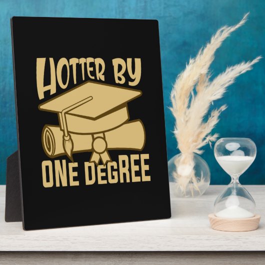 Afstuderen Cadeaus | Hotter in één graad Fotoplaat (Zijkant)