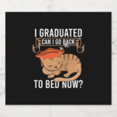 Afstuderen Cadeaus | Ik heb een graad en kan ik te Sparkling Wijnetiket (Enkel label)