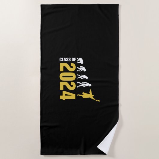 Afstuderen Cadeaus | Klasse 2024 Strandlaken (Voorkant)