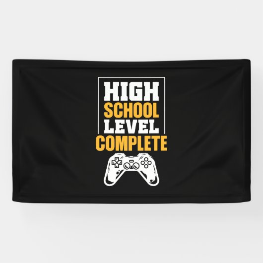 Afstuderen Cadeaus | Volledig op hoog niveau Spandoek (Horizontaal)