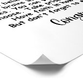 Afstuderen cadeaus voor een mooie jongensklasse va poster (Hoek)