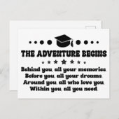 Afstuderen Cadeaus voor Haar/hem Afstuderen Dag Uitnodiging Briefkaart (Voorkant / Achterkant)