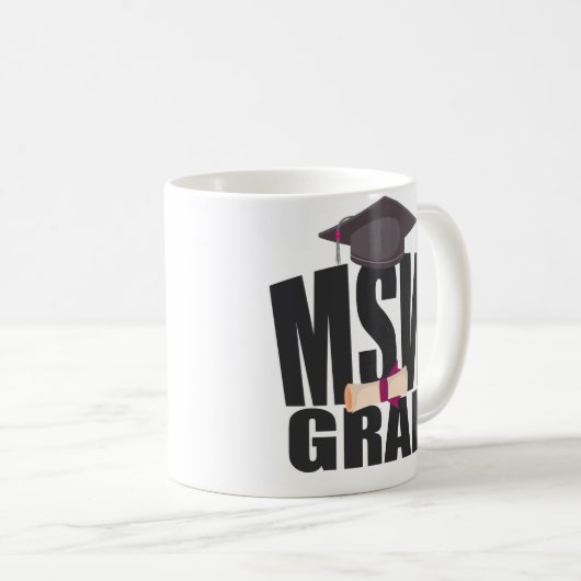 Afstuderen cadeaus voor meesters in Mok voor socia (Voorkant rechts)