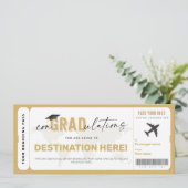 Afstuderen Cadeauset Surprise Boarding Pass Kaart (Staand voorkant)