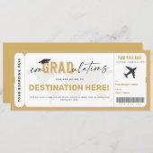 Afstuderen Cadeauset Surprise Boarding Pass Kaart (Voorkant / Achterkant)