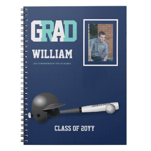 Afstuderen cadeautje - Personal Baseball Thlek Jou Notitieboek (Voorkant)