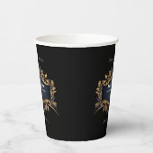 Afstuderen Caduceus Elegant Zwart Goud Wit Papieren Bekers (Links)