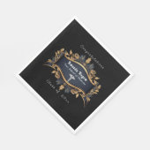 Afstuderen Caduceus Elegant Zwart Goud Wit Servet (Hoek)