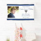 Afstuderen, Caduceus Medical, Blue and White, Spandoek (Insitu)