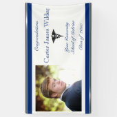 Afstuderen, Caduceus Medical, Blue and White, Spandoek (Verticaal)