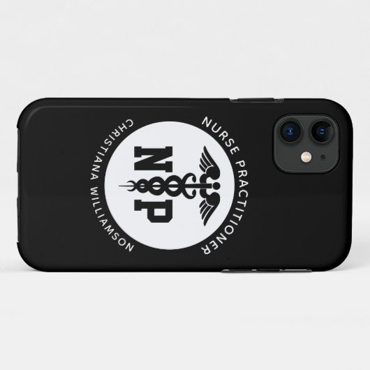 Afstuderen Caduceus, NP-verpleegkundige Case-Mate iPhone Case (Achterkant (horizontaal))