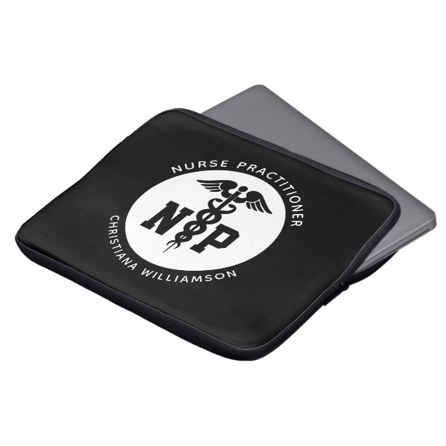 Afstuderen Caduceus, NP-verpleegkundige Laptop Sleeve (Voorkant top)