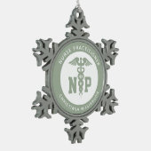 Afstuderen Caduceus, NP-verpleegkundige Tin Sneeuwvlok Ornament (Links)