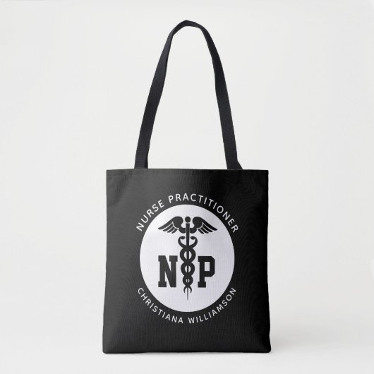 Afstuderen Caduceus, NP-verpleegkundige Tote Bag (Voorkant)