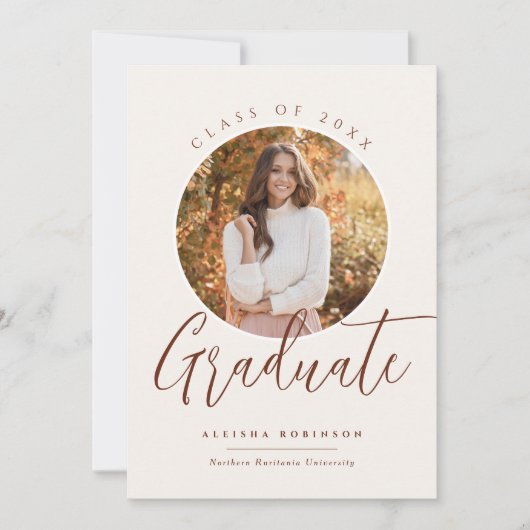 Afstuderen Calligrafie College Foto Afstuderen Kaart (Voorkant)