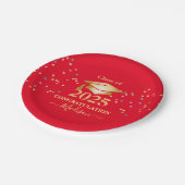 Afstuderen Calligrafie Confetti Golden initiaal Papieren Bordje (Gekanteld)