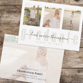 Afstuderen Calligrafie Script Gold Simple Vier Pho Kaart