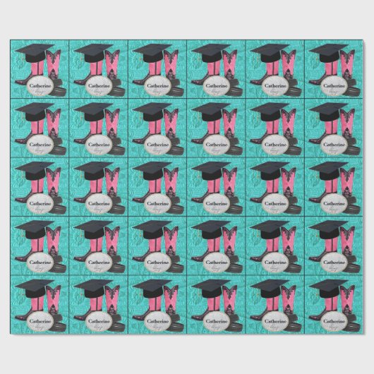 Afstuderen Cap Cowboy Laarzen Belt Custom Buckle Cadeaupapier (Vlak)