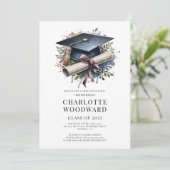 Afstuderen Cap & Diploma Afstudeerder Party 2025 Kaart (Staand voorkant)