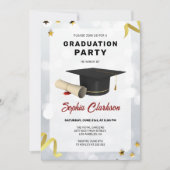 Afstuderen Cap en Diploma Afstuderen Uitnodiging (Voorkant)