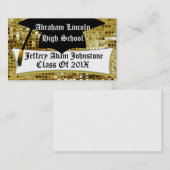 Afstuderen Cap En Diploma Graduate's Aangepaste Ka Contactkaartje (Voorkant / Achterkant)