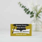 Afstuderen Cap En Diploma Graduate's Aangepaste Ka Contactkaartje (Staand voorkant)