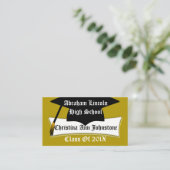 Afstuderen Cap En Diploma Graduate's Aangepaste Ka Contactkaartje (Staand voorkant)